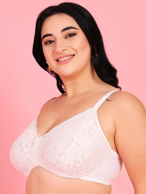 Curvy Love Women Full Coverage Non Padded Wired Bra with Adjustable Straps |White Women Everyday Non Padded Bra(White)