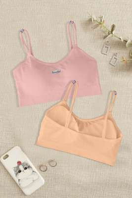 MOSSMOOR 2122_l.pink_skin_34 Women Full Coverage Lightly Padded Bra(Multicolor)