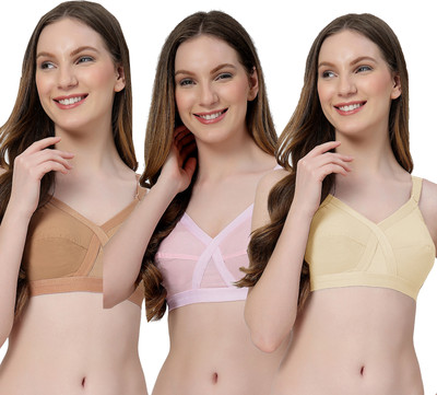 LILY C8811 Women Minimizer Non Padded Bra(Brown, Pink, Beige)
