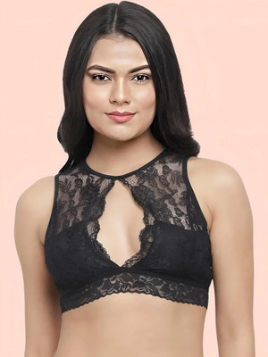 DreamBe Bra Women Bralette Non Padded Bra(Black)