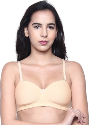 INKURV Romi Women T-Shirt Lightly Padded Bra(Beige)