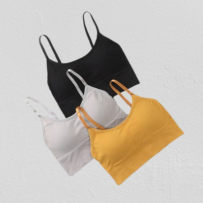 Payal Creation Women Sports Lightly Padded Bra(Multicolor)