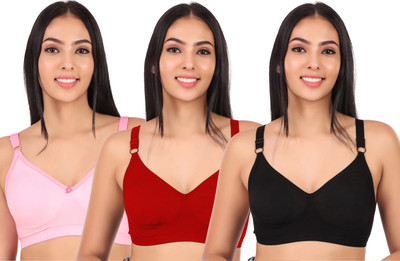 Clothonics Golden Women Full Coverage Non Padded Bra(Multicolor)