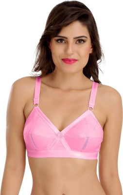 SONA Women's Perfecto Cotton Full Coverage Non-Padded Wirefree Everyday Bra Women Minimizer Non Padded Bra(Pink)