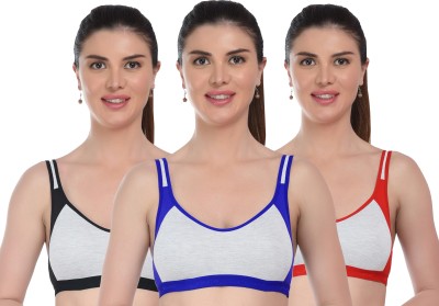Sexy Bust Women Sports Non Padded Bra(Multicolor)