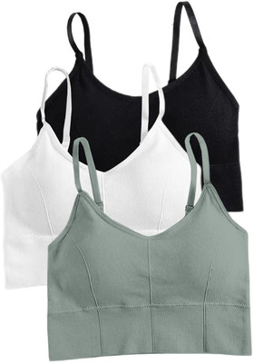NAGARVEL CREATION 646-BLACK-WHITE-GREY-P03-34 Women Everyday Lightly Padded Bra(Multicolor)