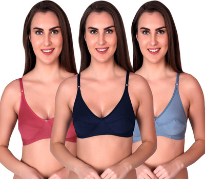 lufiya riru Women Push-up Non Padded Bra(Dark Blue, Light Blue, Pink)