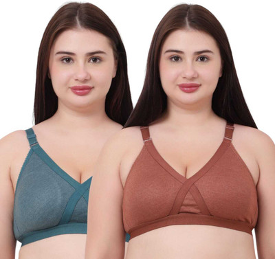 Funahme Women Full Coverage Non Padded Bra(Multicolor)