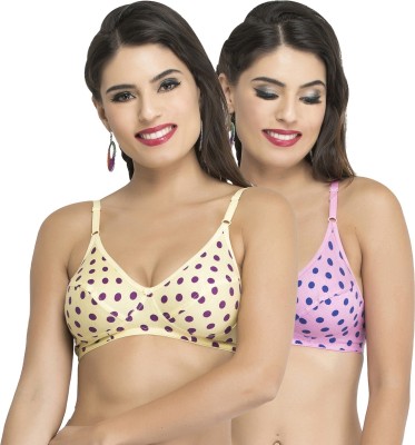 Docare Yummy Women Full Coverage Non Padded Bra(Yellow, Pink)