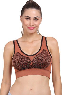 AMOUR SECRET Amour Secret Sports Bra Women Sports Lightly Padded Bra(Brown)