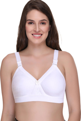 SONA Women's Super Fit Cotton Full Coverage Non-Padded Non-Wired Everyday Bra Women Full Coverage Non Padded Bra(White)