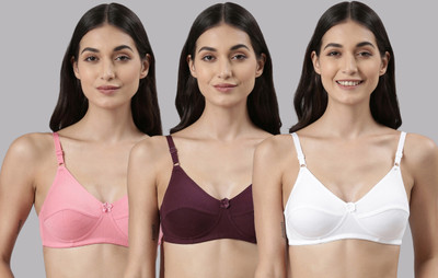 Dollar Missy Wire-Free Uplift Support Everyday Women Everyday Non Padded Bra(Purple, Pink)