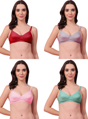 Shyam Sons FLAIR KLYN Foam Women Everyday Heavily Padded Bra(Maroon, Grey, Pink, Green)