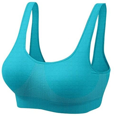 JNK18 Women Sports Non Padded Bra(Light Blue)