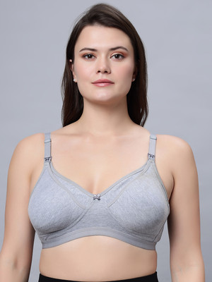 Eden EDENBRA4GREY Women Maternity/Nursing Non Padded Bra(Grey)