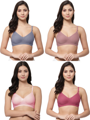 COLLEGE GIRL CG1301 Women T-Shirt Non Padded Bra(Brown, Blue, Maroon, Pink)