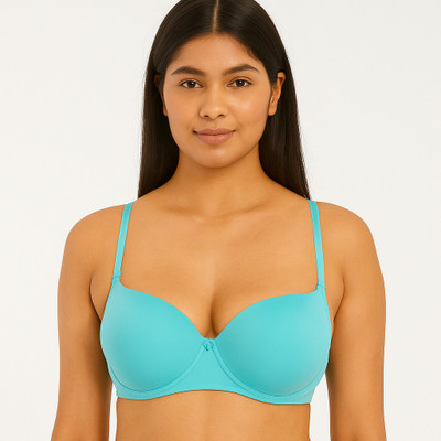 Sample FBAR PACK OF 1 FLORAL PRINTED PUSH UP BRAS WITH ALL DAY COMFRAT Women Everyday Lightly Padded Bra(Light Blue)