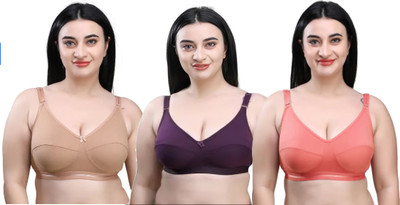 RVL Style URFI Women Full Coverage Non Padded Bra(Multicolor)