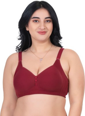 KOMLI Komli Medium Padded Minimiser Full Coverage Plus Size Bra - U Shaped Back Bra Women Minimizer Lightly Padded Bra(Brown)