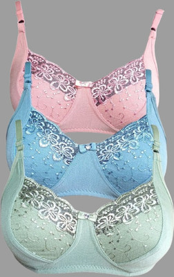 FANMADE Women Full Coverage Non Padded Bra(Multicolor)