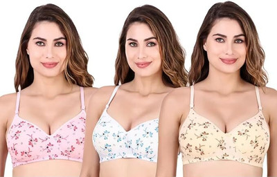GHUDO Women Push-up Lightly Padded Bra(Multicolor)