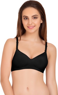 TWEENS Tweens Women's M Shape Minimizer Bra Women T-Shirt Lightly Padded Bra(Black)