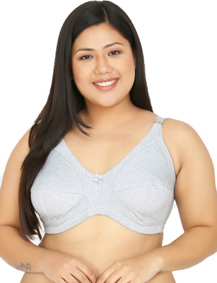 Da Intimo Plus Size Women Full Coverage Non Padded Bra(Grey)