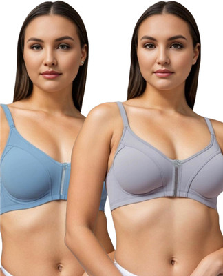 Eden EDEN10018ICEBLUEGREY Women T-Shirt Non Padded Bra(Multicolor)