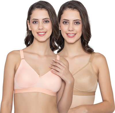 kalyani Paloma Seamless Support Full Coverage Double Layered Bras | Pack of 2 Women Everyday Non Padded Bra(Brown)