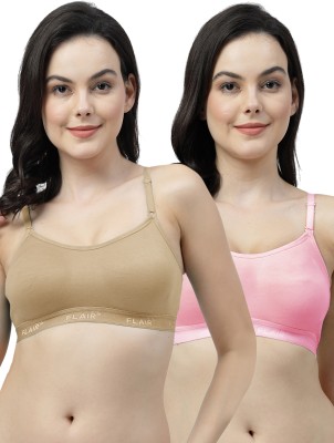 Shyam Sons FLAIR Soniya Single Layered Women Sports Non Padded Bra(Brown, Pink)