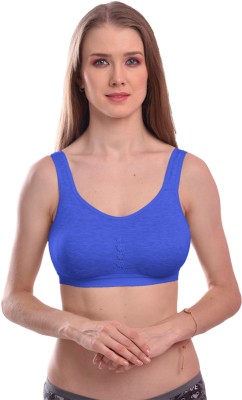 soft beauty R&S GARMENTS Molded Cup Sports Bra Combo Of BLUE Women Sports Non Padded Bra(Blue)