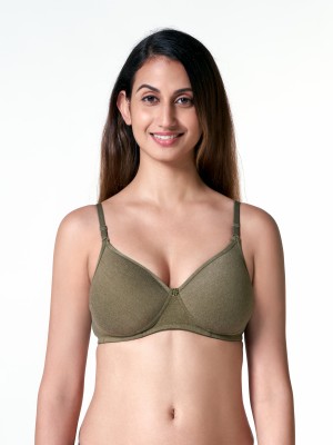 Blossom WELL MOULD Women Full Coverage Heavily Padded Bra(Dark Green)