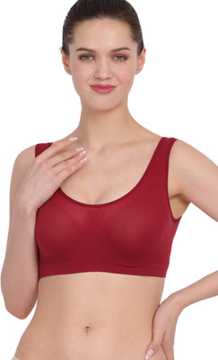 AMOUR SECRET Air Bra Women Sports Non Padded Bra(Maroon)
