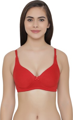 Clovia Women Full Coverage Non Padded Bra(Red)