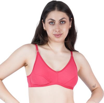 Okara Seamless Full Coverage Comfortfit Everyday Use T-Shirt Bra Women T-Shirt Non Padded Bra(Red)