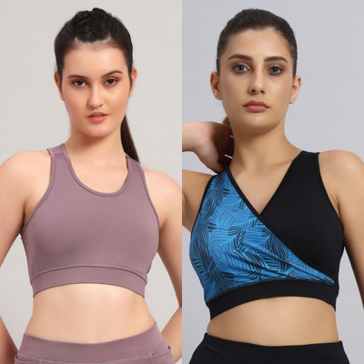 BEING RUNNER Women Sports Non Padded Bra(Multicolor, Purple)