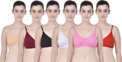 Sexy Bust Women Full Coverage Non Padded Bra(Red, White, Pink, Maroon, Gold, Black)