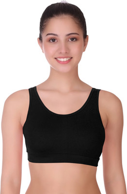 POOJA RAGENEE Women Sports Non Padded Bra(Black)