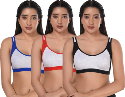 Zivosis Women Sports Non Padded Bra(Multicolor)