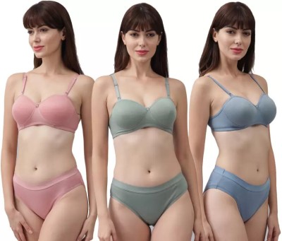 Janniad Premium Women Maternity/Nursing Lightly Padded Bra(Light Green, Pink, Light Blue)