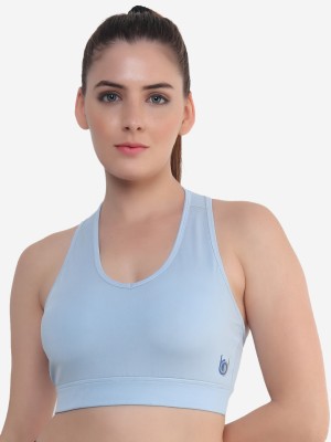 Beau Design Women Sports Lightly Padded Bra(Light Blue)