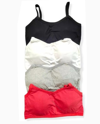 Us Fashion Sports Bra Cami Bra Lightly Padded Bra Women Full Coverage Lightly Padded Bra(Black, Grey, Red, White)