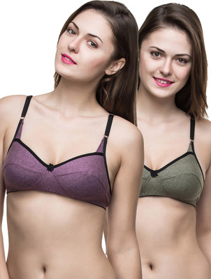 Docare 5Star Women Everyday Non Padded Bra(Purple, Green)