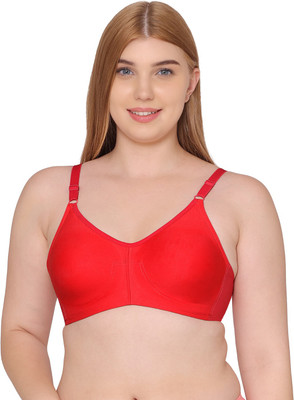 SOUMINIE Women Minimizer Non Padded Bra(Red)