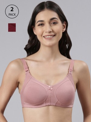 Dollar Missy Wire-Free Panelled Support Everyday Women Everyday Non Padded Bra(Maroon, Pink)