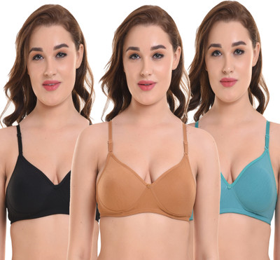 INSA INDIA Women's Light Padded Bra Women Full Coverage Lightly Padded Bra(Multicolor)