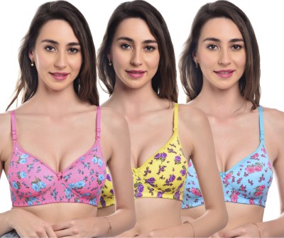 Safe n Care Women T-Shirt Lightly Padded Bra(Multicolor)