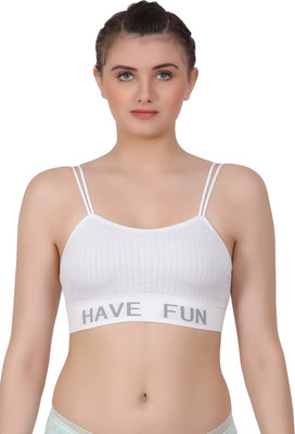 AMOUR SECRET Women Sports Lightly Padded Bra(White)