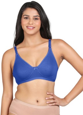 Shy N Me WOMEN DOUBLE LAYERED NON WIRED T-SHIRT BRA Women T-Shirt Non Padded Bra(Blue)