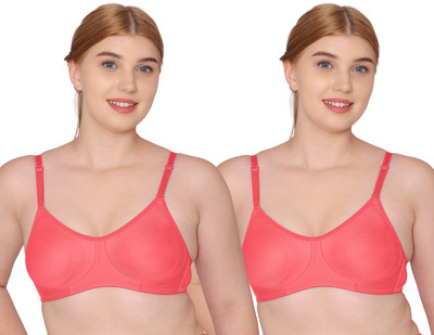 KOMLI Komli Cotton Rich Beginners Non Padded Full Coverage Bra Women Training/Beginners Non Padded Bra(Orange)